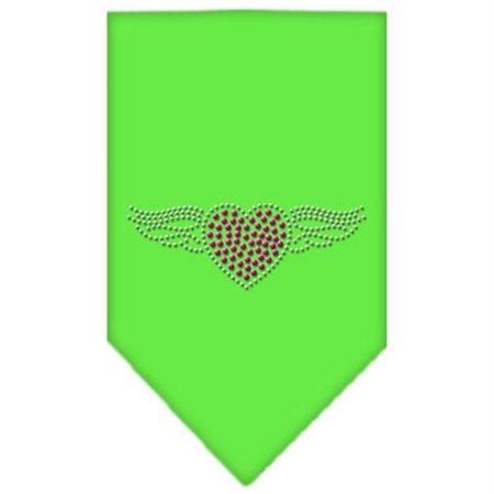 UNCONDITIONAL LOVE Aviator Rhinestone Bandana Lime Green Large UN787959